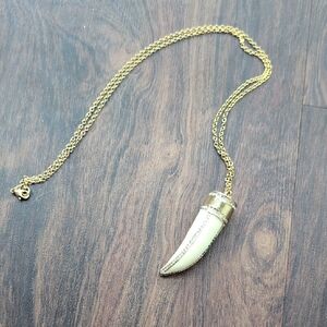 CC Skye Gold and Cream Horn Necklace
